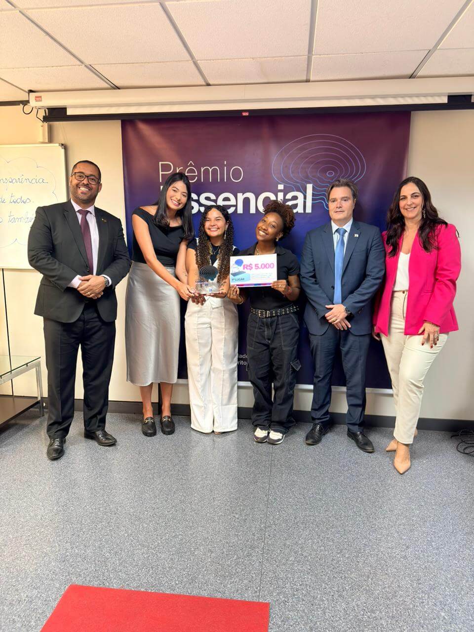 A equipe que ficou em 1° lugar no prêmio